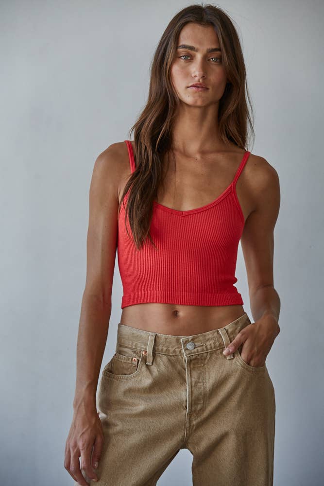 Knit Ribbed Seamless Brami