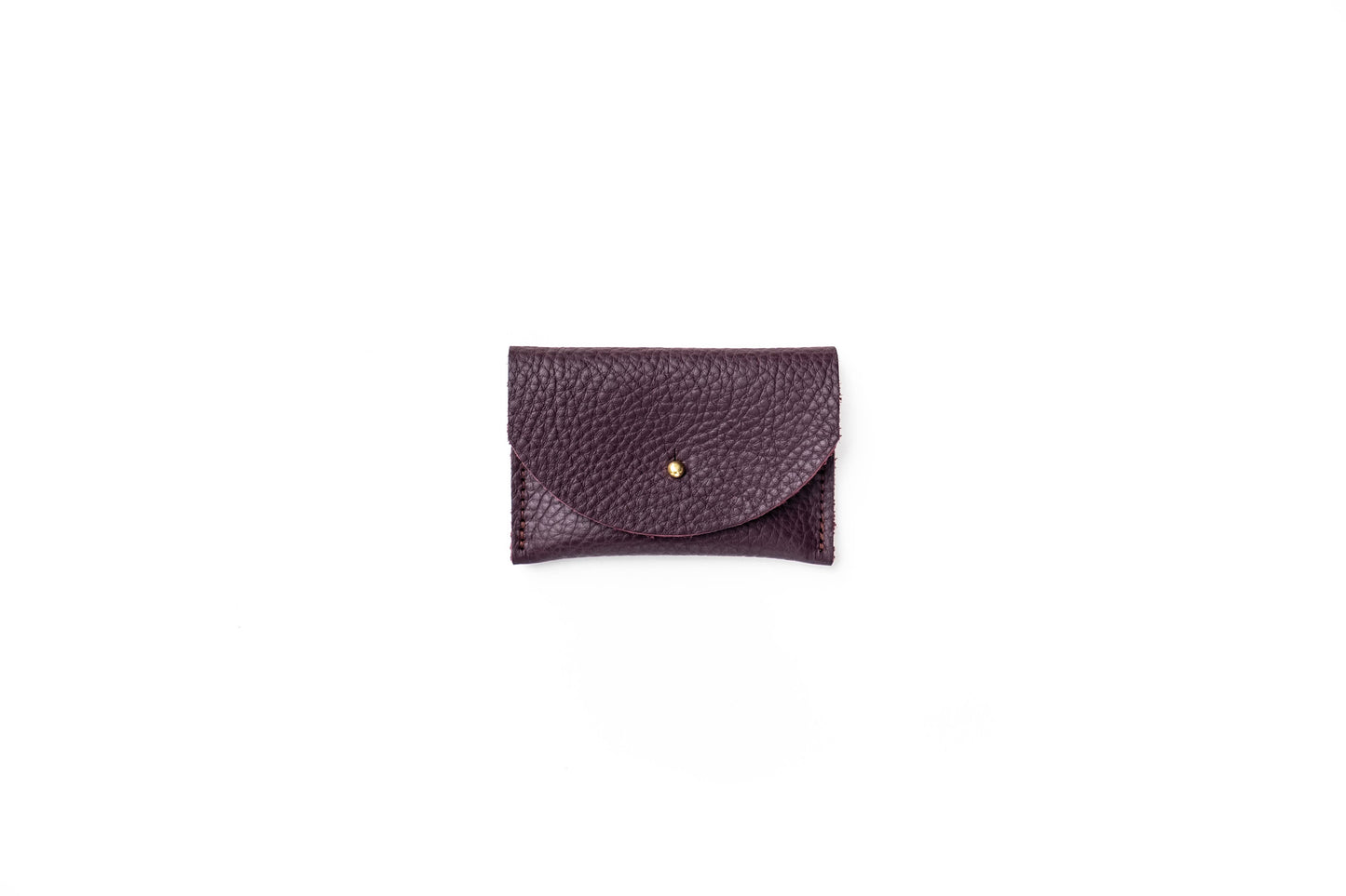 Plum Leather Cardholder