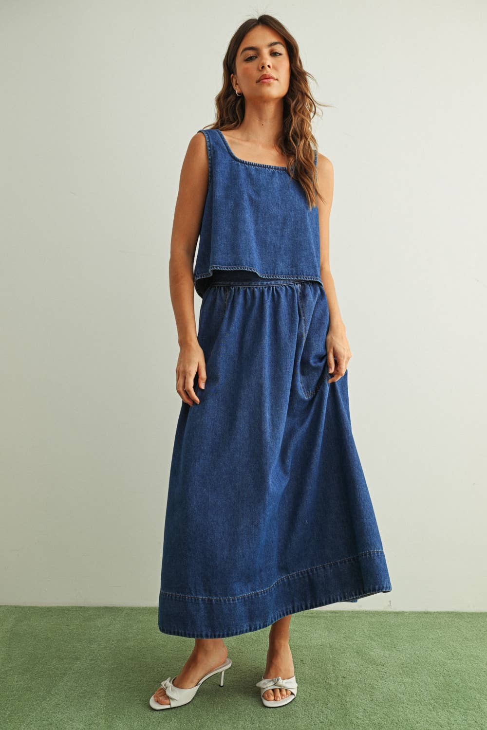 Denim Sleeveless Top