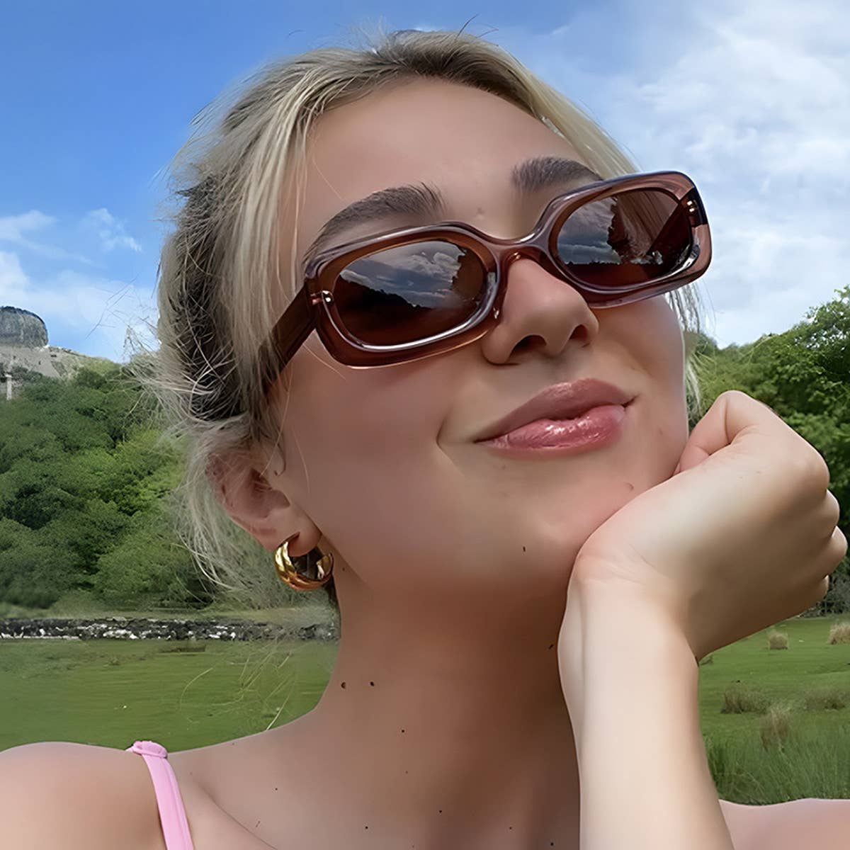 Vintage Oval Sunglasses
