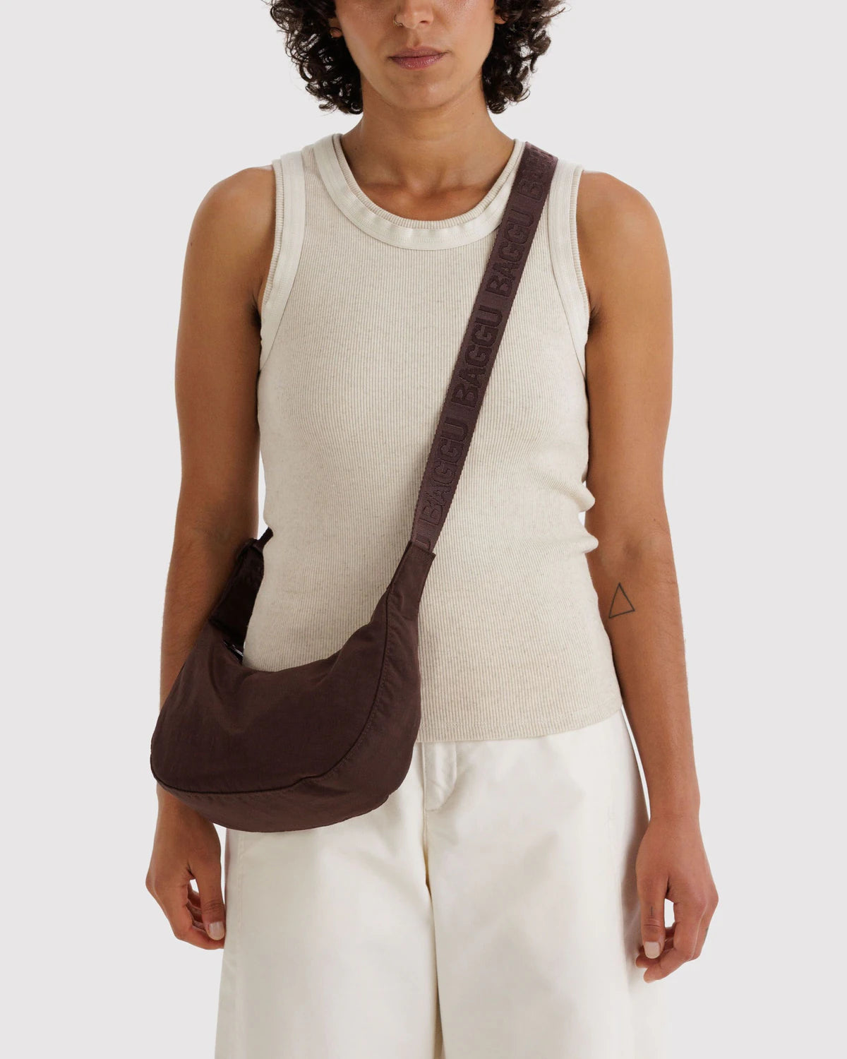 Coffee - Small Nylon Crescent Bag