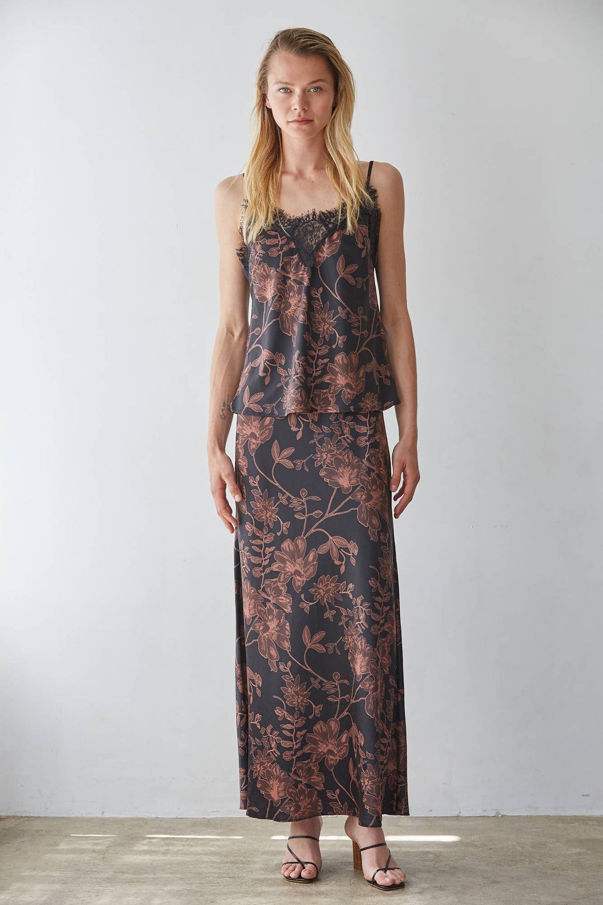 Floral Print Maxi Skirt