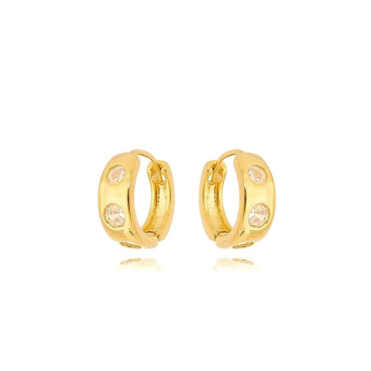 18k Gold Filled Huggie Hoop Earrings