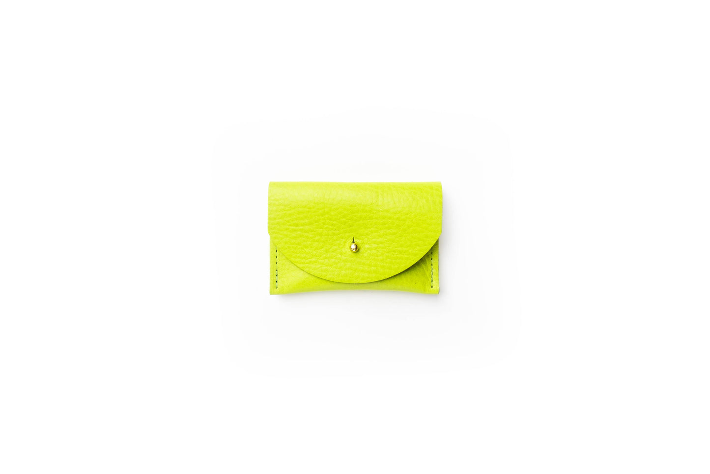 Chartreuse Leather Cardholder