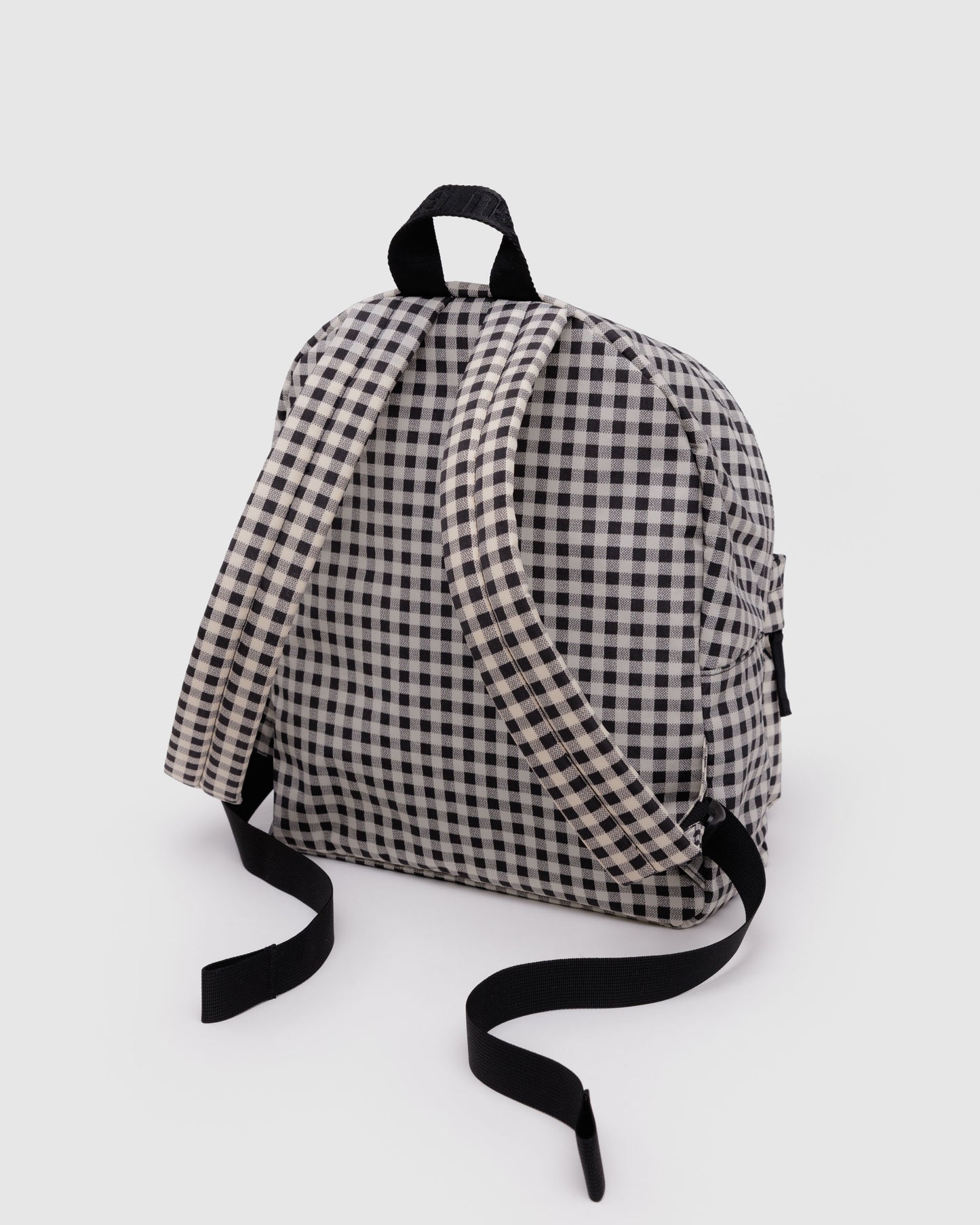 Black & White Gingham - Medium Nylon Backpack