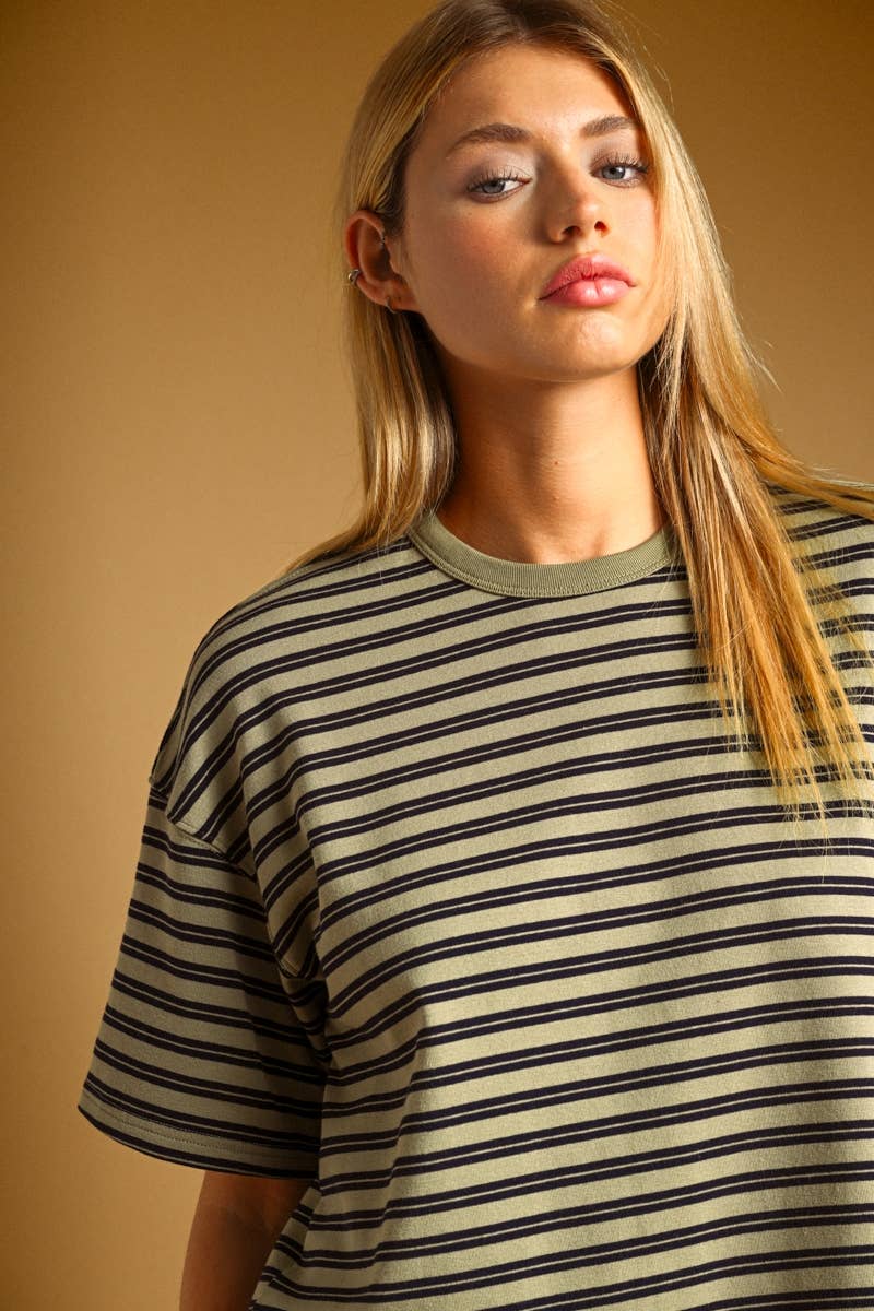 Striped Short Sleeve Top