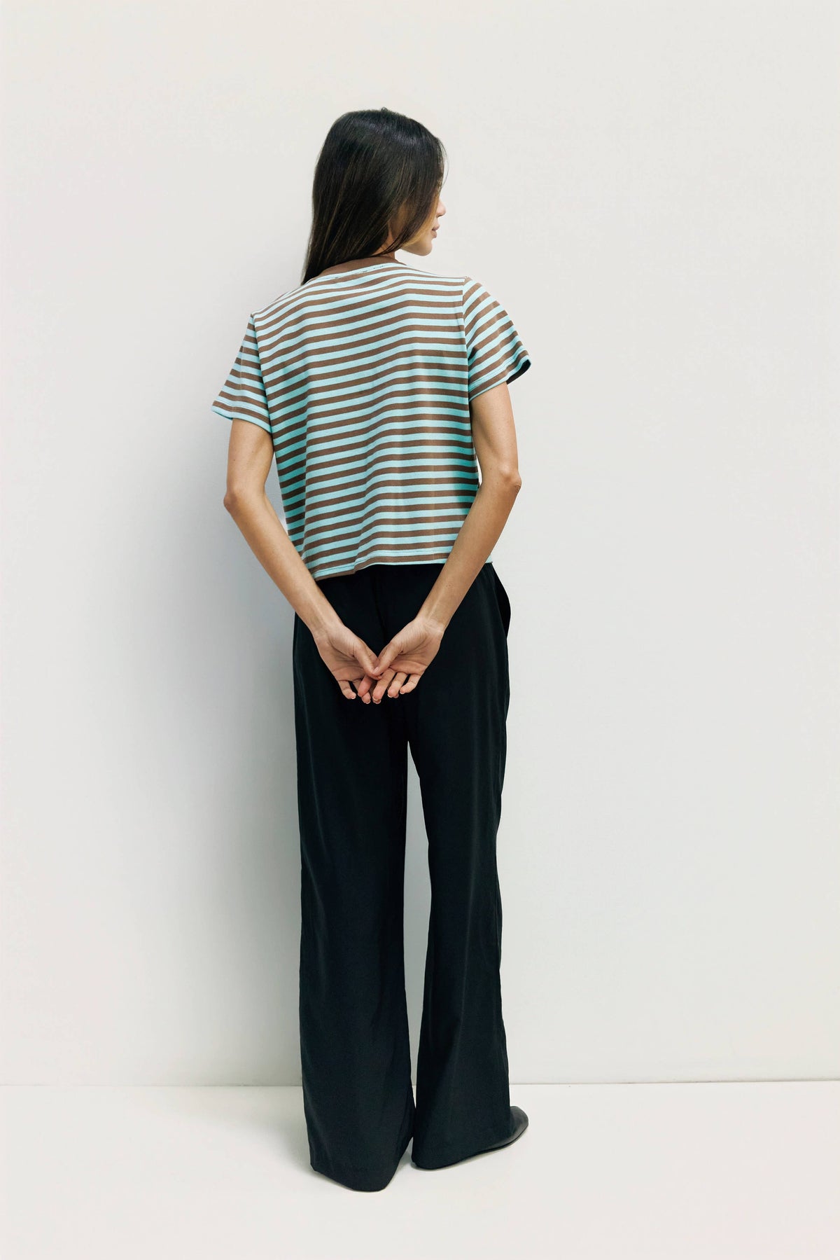 The Cooper Top | Striped T-Shirt Contrast with Neck Band