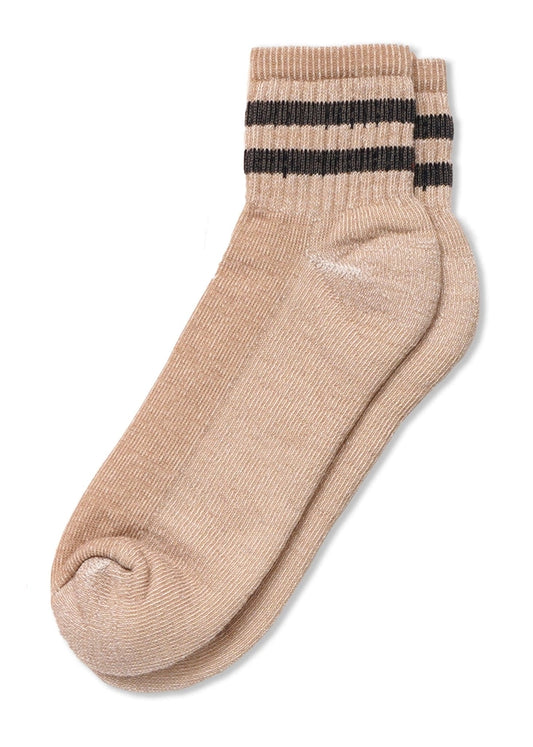 Merino Activity Quarter Crew - Sand/Navy