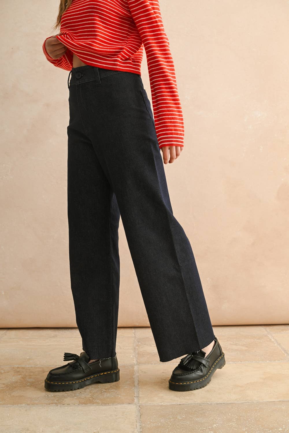 Indigo Denim Wide Leg Pants