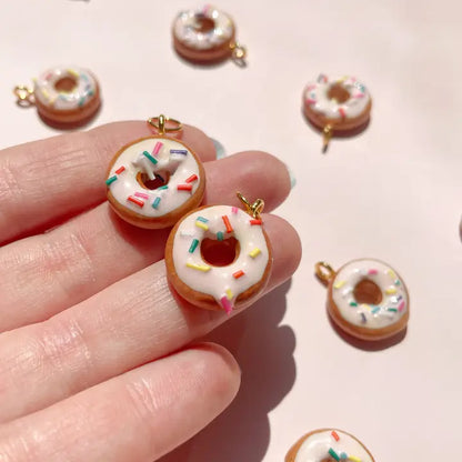 Donuts + Gummy Bears - 18" 18k Gold Charm Necklace