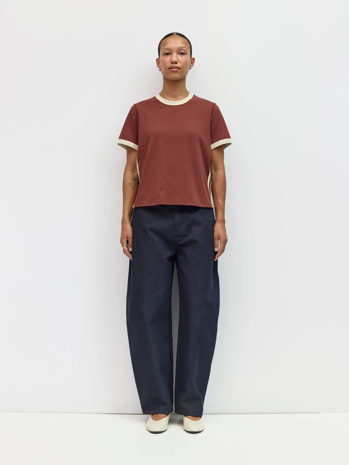 The Retro Sporty Top - Chocolate Cream