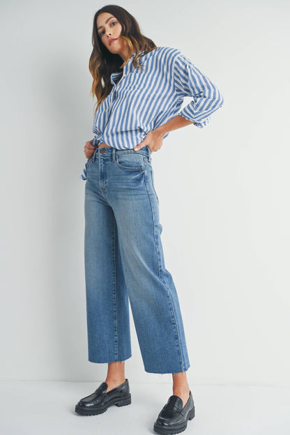 Scissor Cut Wide Leg Jeans