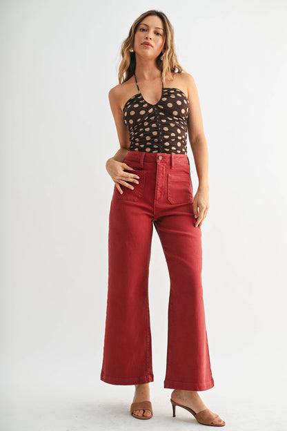 Patch Pocket Wide Leg