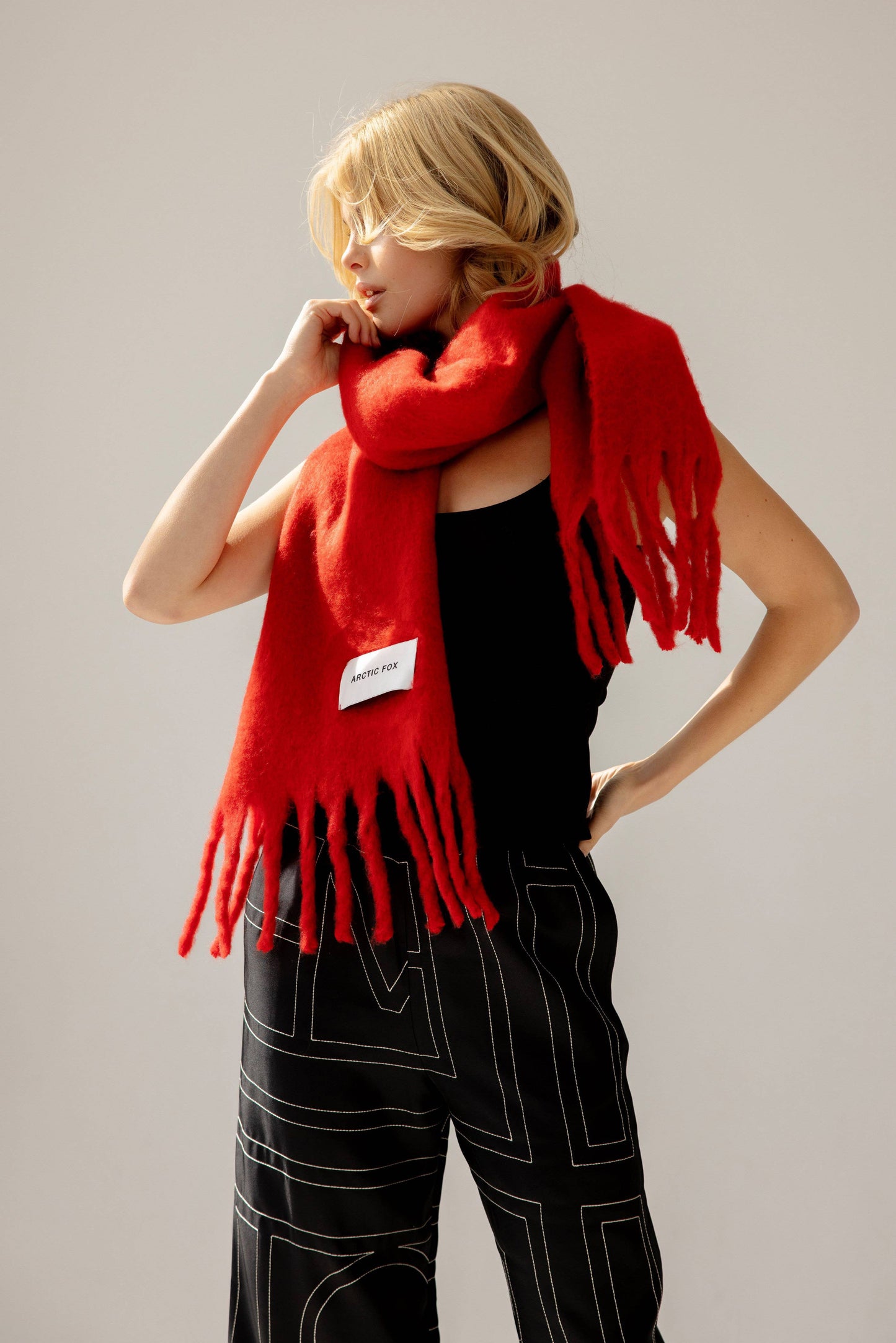 The Stockholm Scarf -Crimson Red