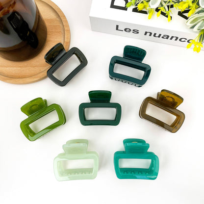 Square Claw Clip with Gold
