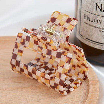 Checkerboard Square Claw Clip
