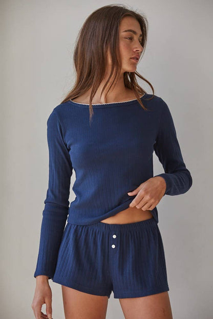 Peyton Pointelle Knit Top