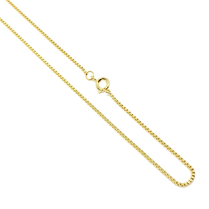 18k Gold Filled Very Thin 20" Box Chain Necklace