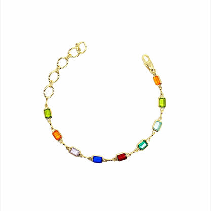18k Gold Filled Multicolor Bracelet