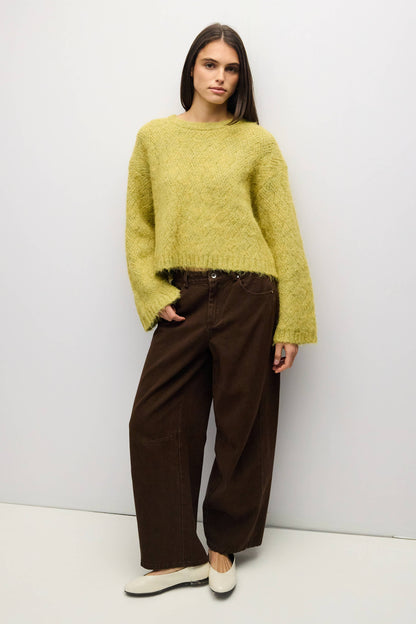 The Lila Sweater - Chartreuse