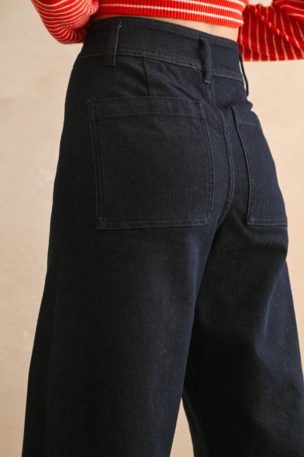 Indigo Denim Wide Leg Pants
