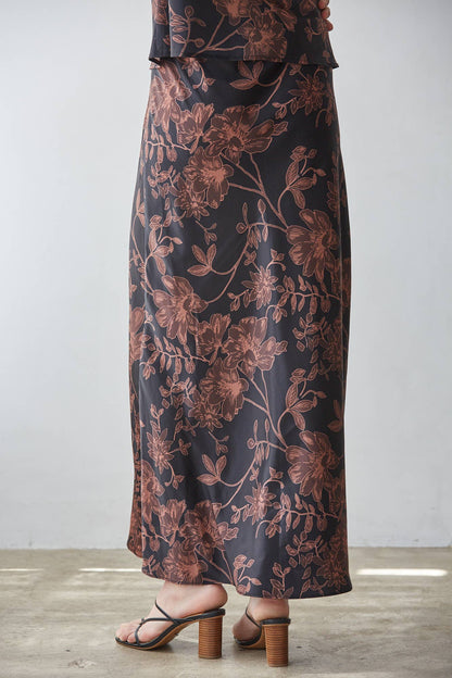 Floral Print Maxi Skirt