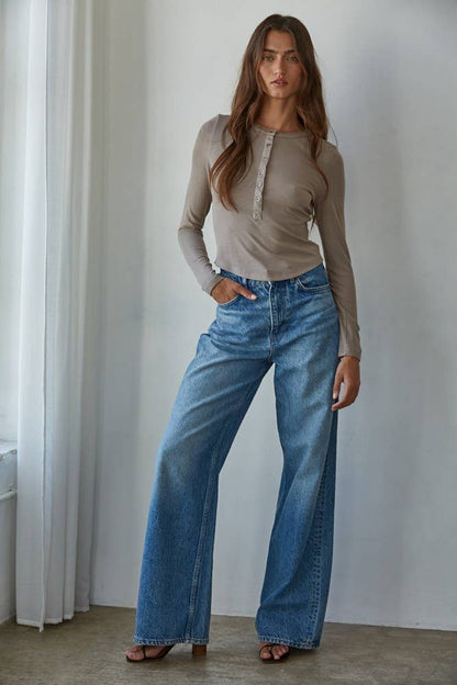 Ryan Ribbed Long Sleeve Top