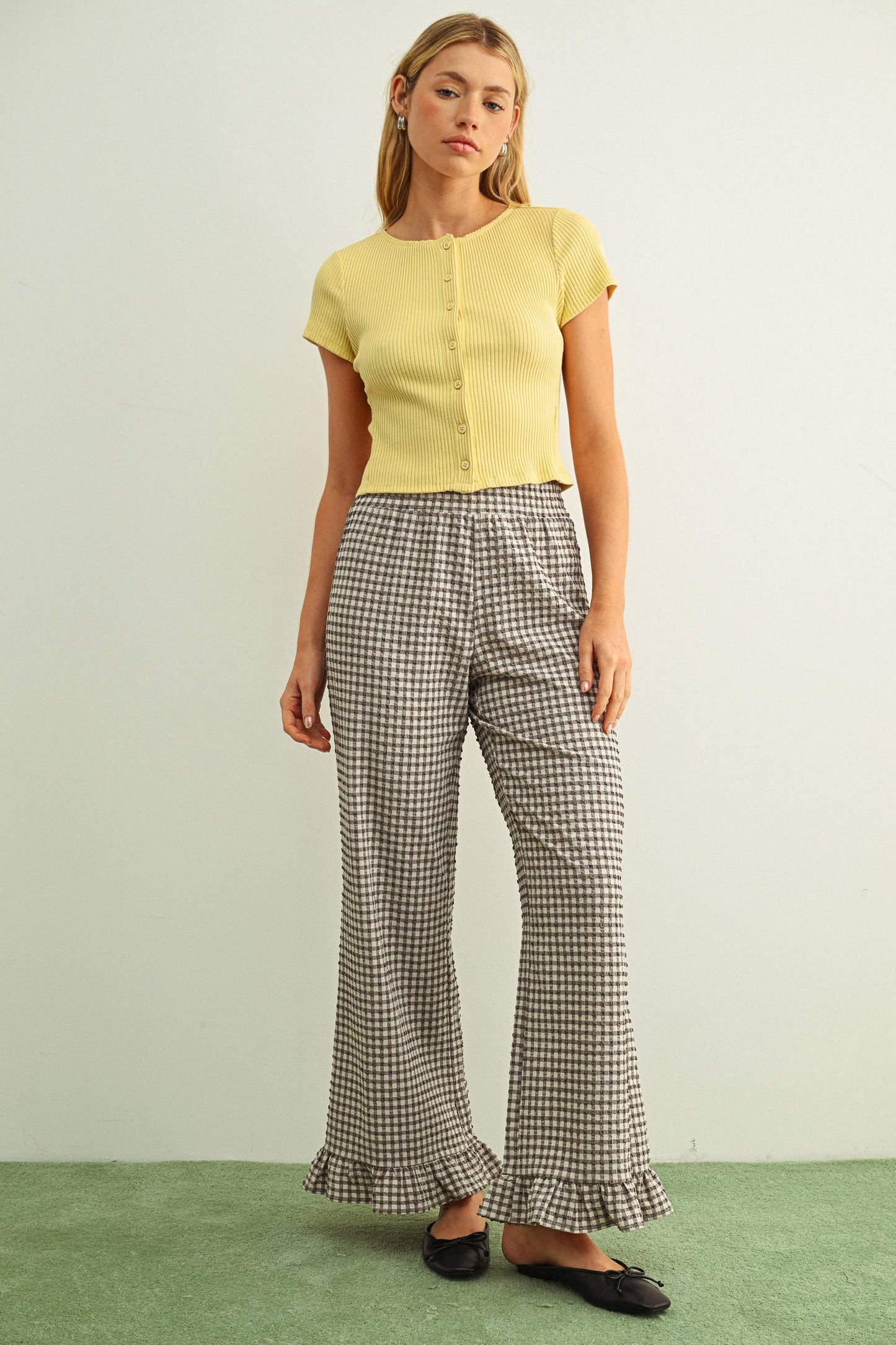 Gingham Girlie Crinkle Pants