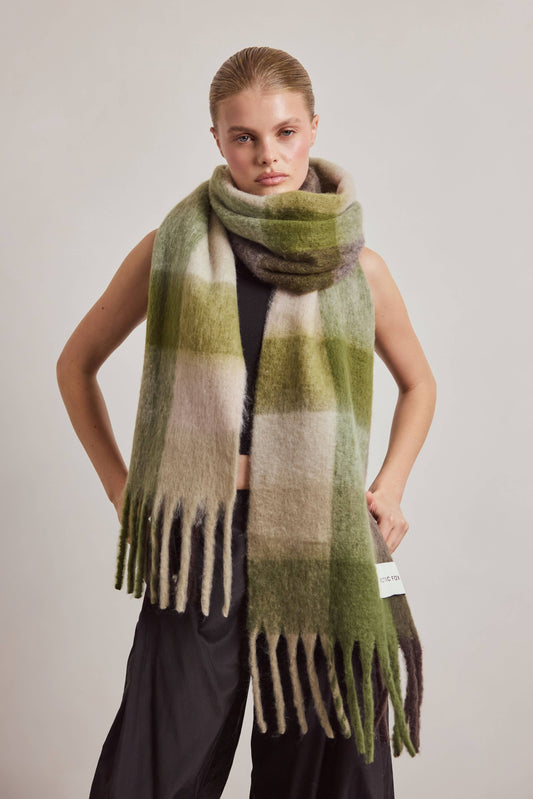 The Reykjavik Scarf - 100% Recycled - Mossy Green