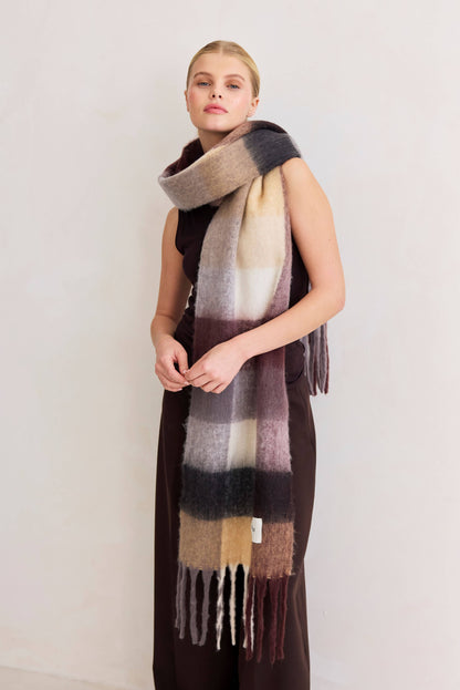 The Reykjavik Scarf - Purple/Brown