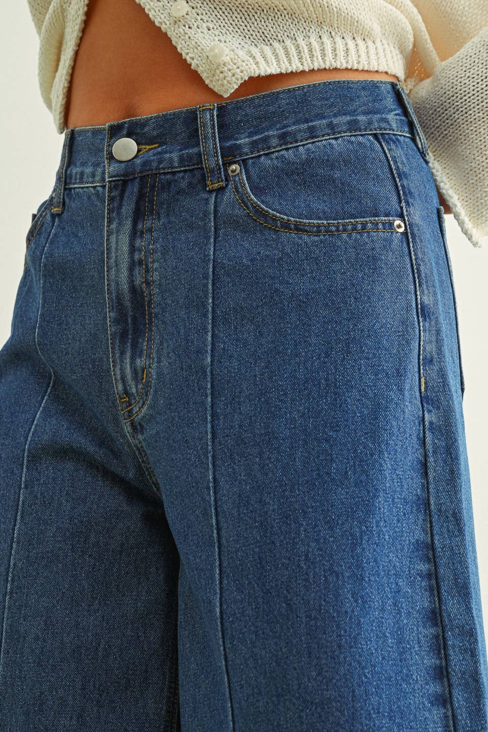 Wide Leg Denim Pants