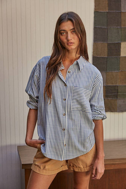 Vincent Button Down- Blue