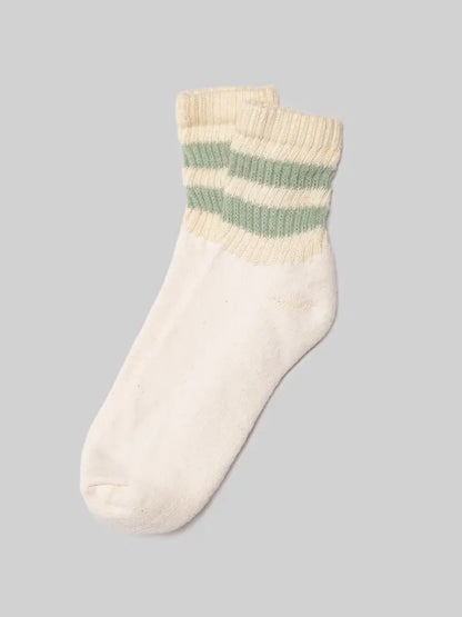 The Mono Stripe Quarter Crew - Sage