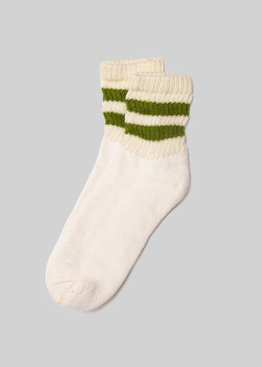 The Mono Stripe Quarter Crew - Sage