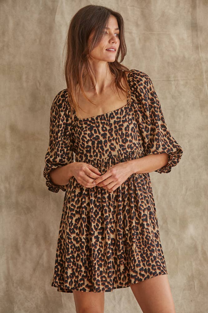 Ciella Leopard Print Mini Dress Redeux Vintage Ciella Leopard Print Mini Dress Redeux Vintage