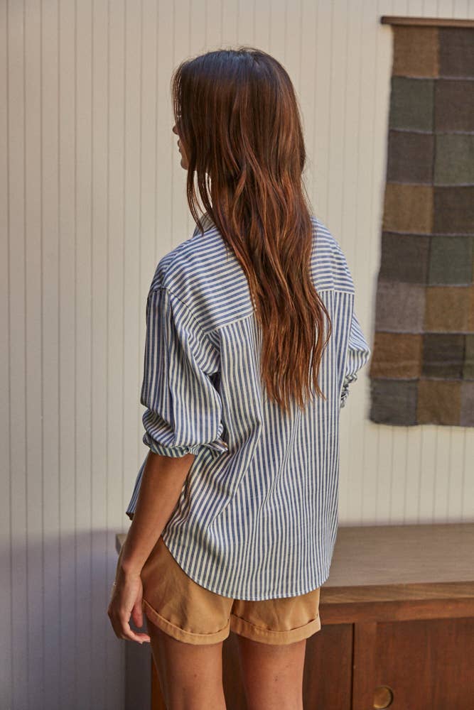 Vincent Button Down- Blue