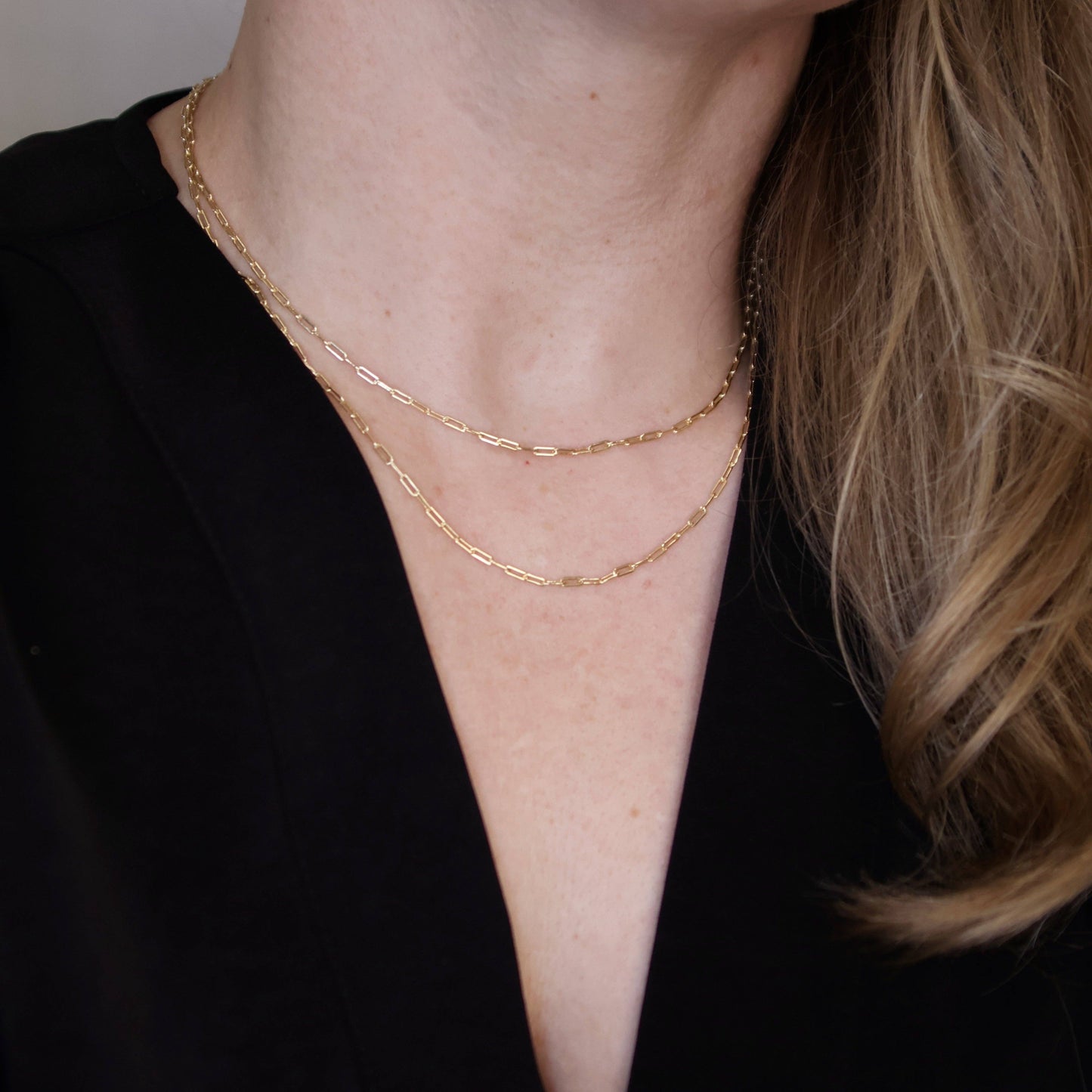 18k Gold Filled Mini Paperclip Chain