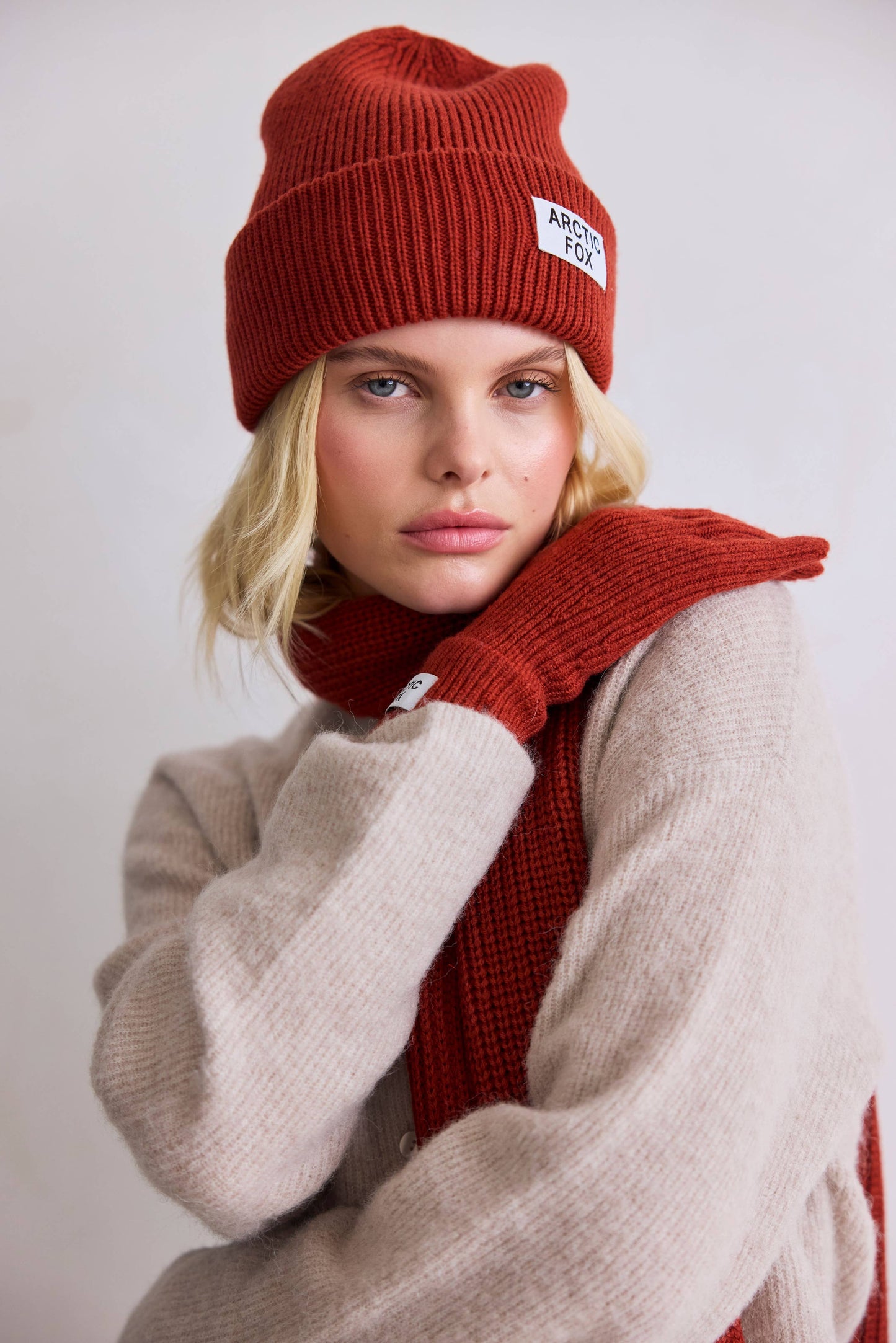 Recycled Bottle Gloves - Deep Terracotta