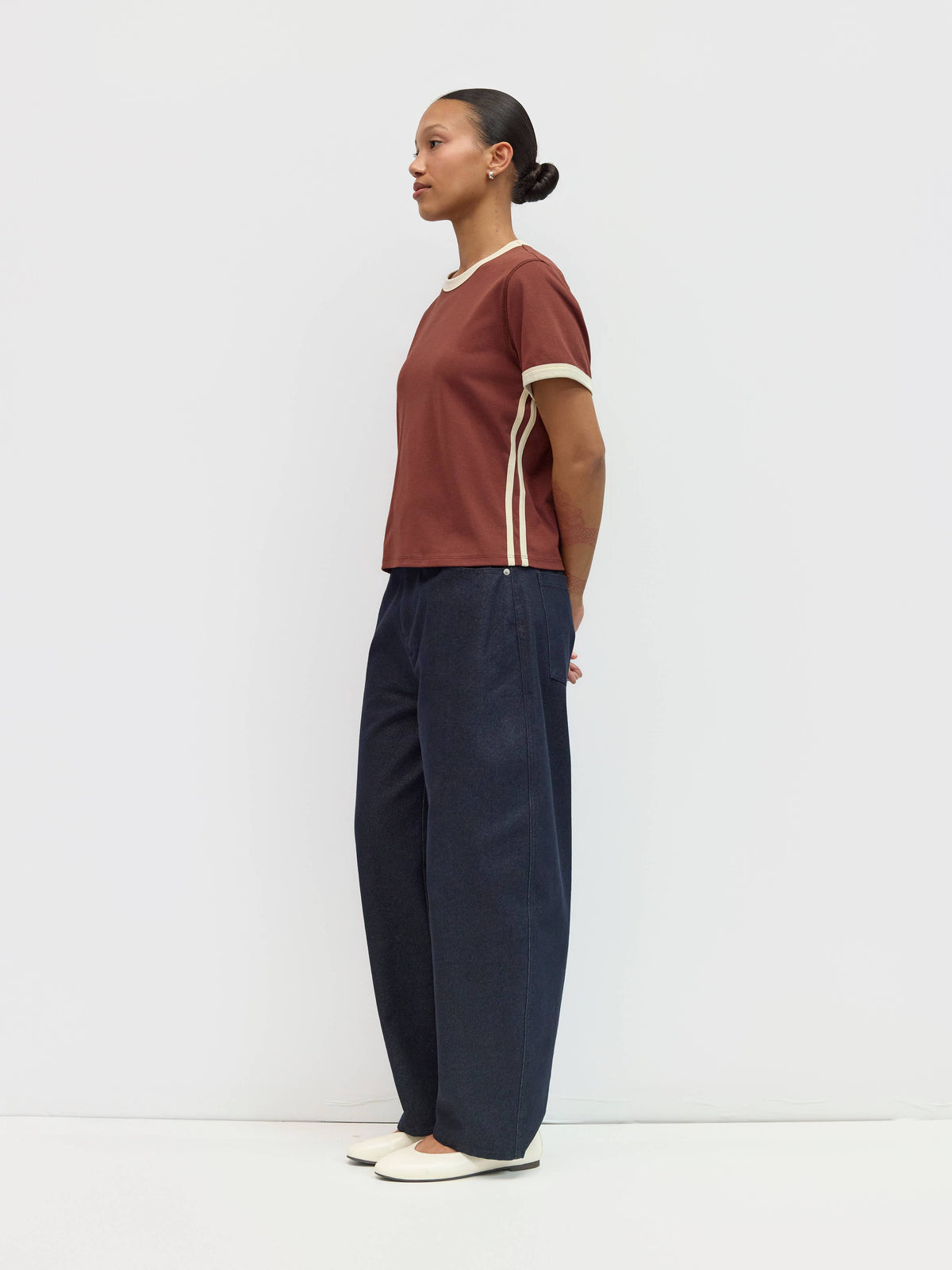 The Retro Sporty Top - Chocolate Cream