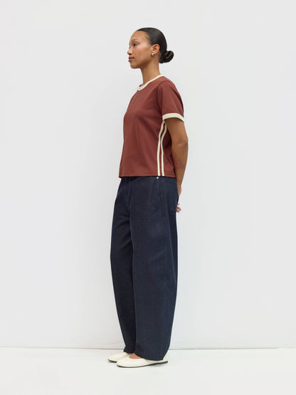 The Retro Sporty Top - Chocolate Cream