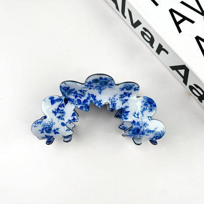 Elegant Blue Wave Hair Clip