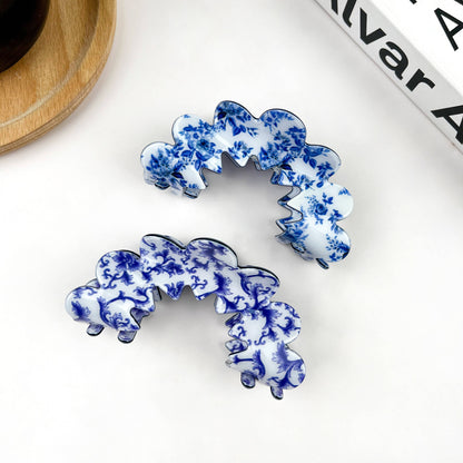 Elegant Blue Wave Hair Clip