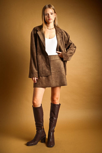 Suede Mini Skirt