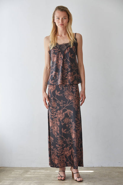 Floral Print Maxi Skirt