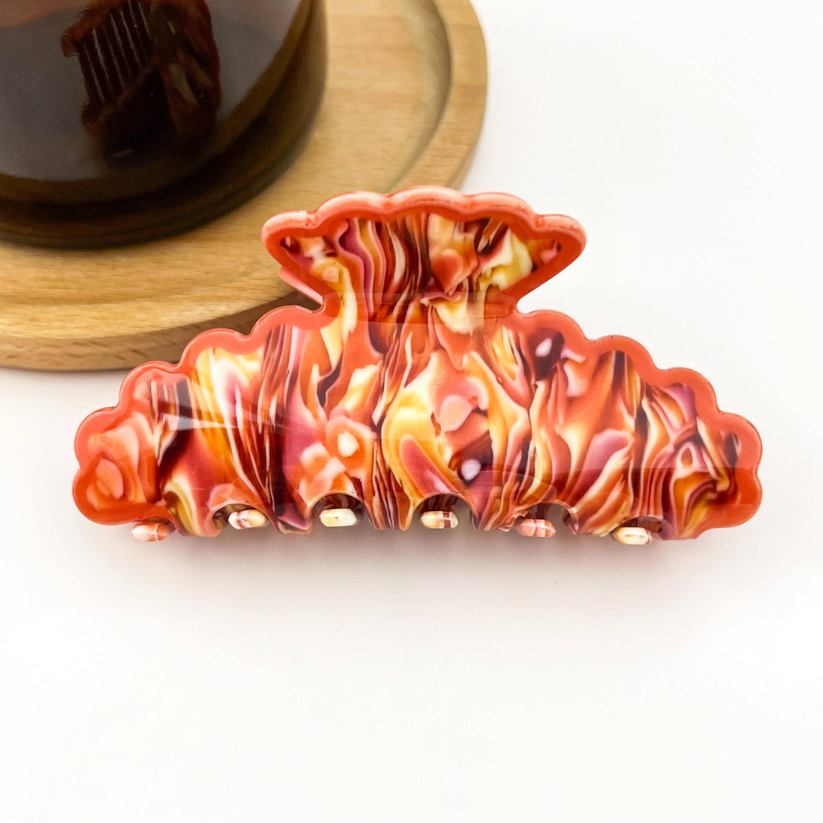 Wavy Edge Hair Claw Clip