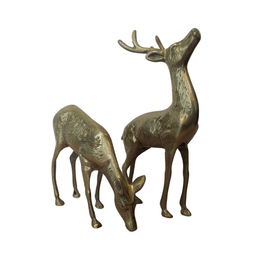 60s Brass Deer Set