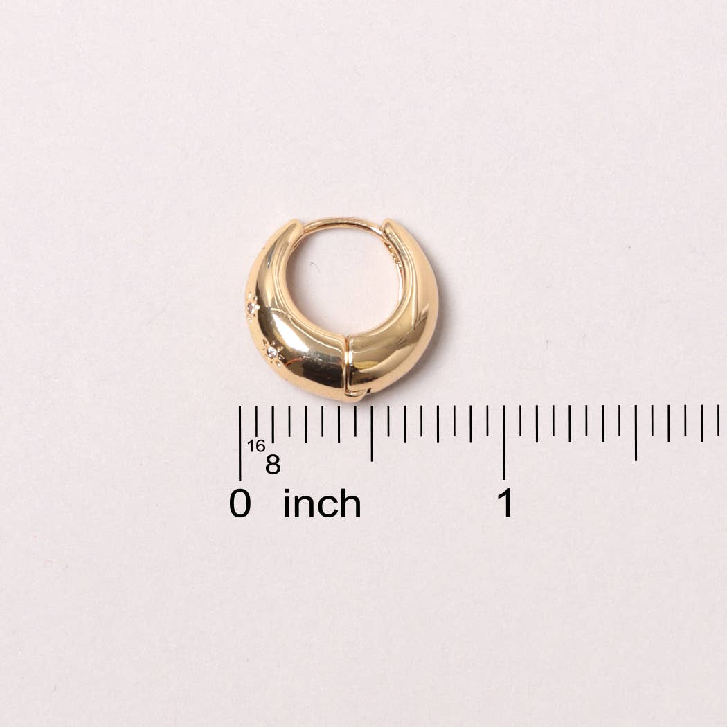 14K White Gold-Dipped Bold Hoop Earring