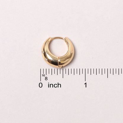 14K White Gold-Dipped Bold Hoop Earring