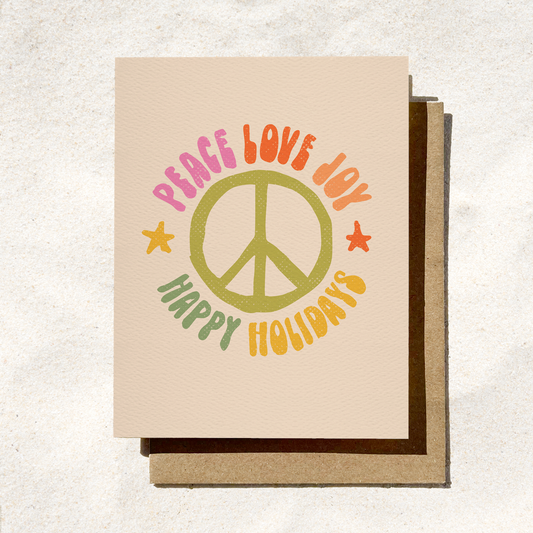 Peace Love Joy Holiday Card
