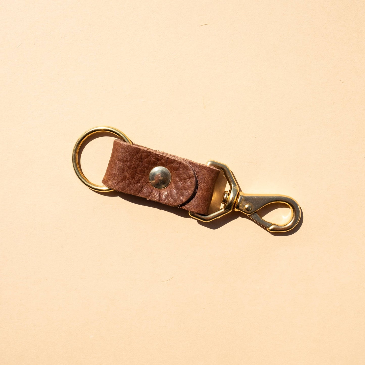 Chocolate Leather Keychain